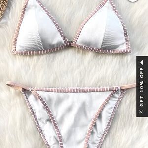 NEW ! White/pink Bikini